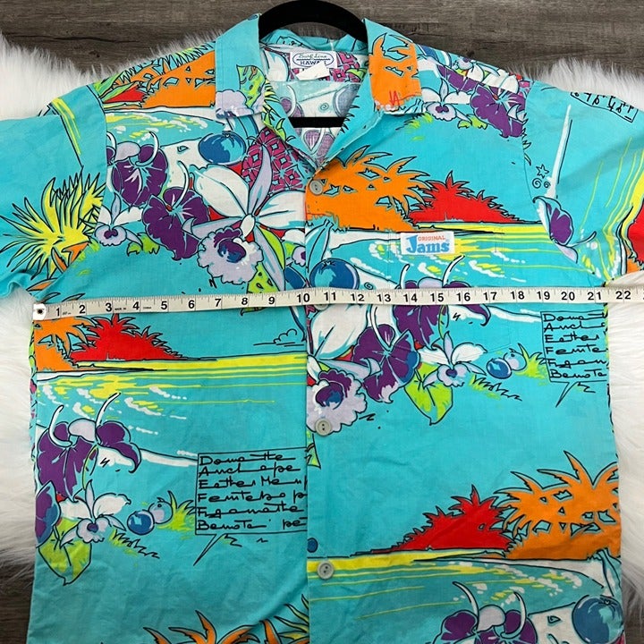 Vintage Surf Line Hawaii Original Jams Turquoise Retro