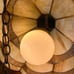 Vintage Tiffany style stained glass hanging light brown cream