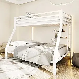 Metal Bunk Bed, Twin Over Full Size Beds
