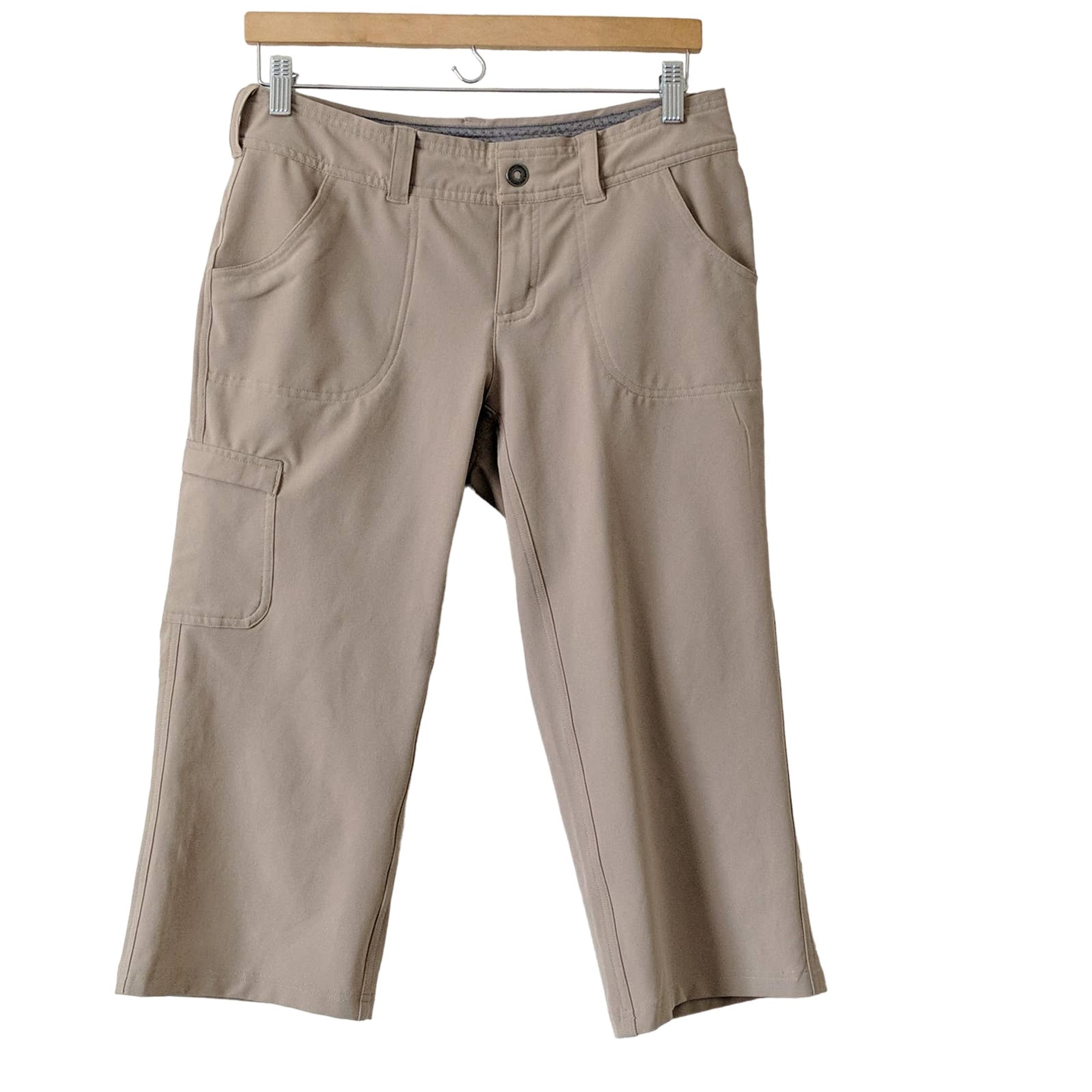 The North Face Utility Cargo Capri Pants Beige Tan Womens 4 Hiking Travel