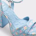 Aldo x Barbie Party Dreamhouse Light Blue Denim Pink Heels Pumps New