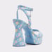 Aldo x Barbie Party Dreamhouse Light Blue Denim Pink Heels Pumps New