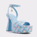 Aldo x Barbie Party Dreamhouse Light Blue Denim Pink Heels Pumps New