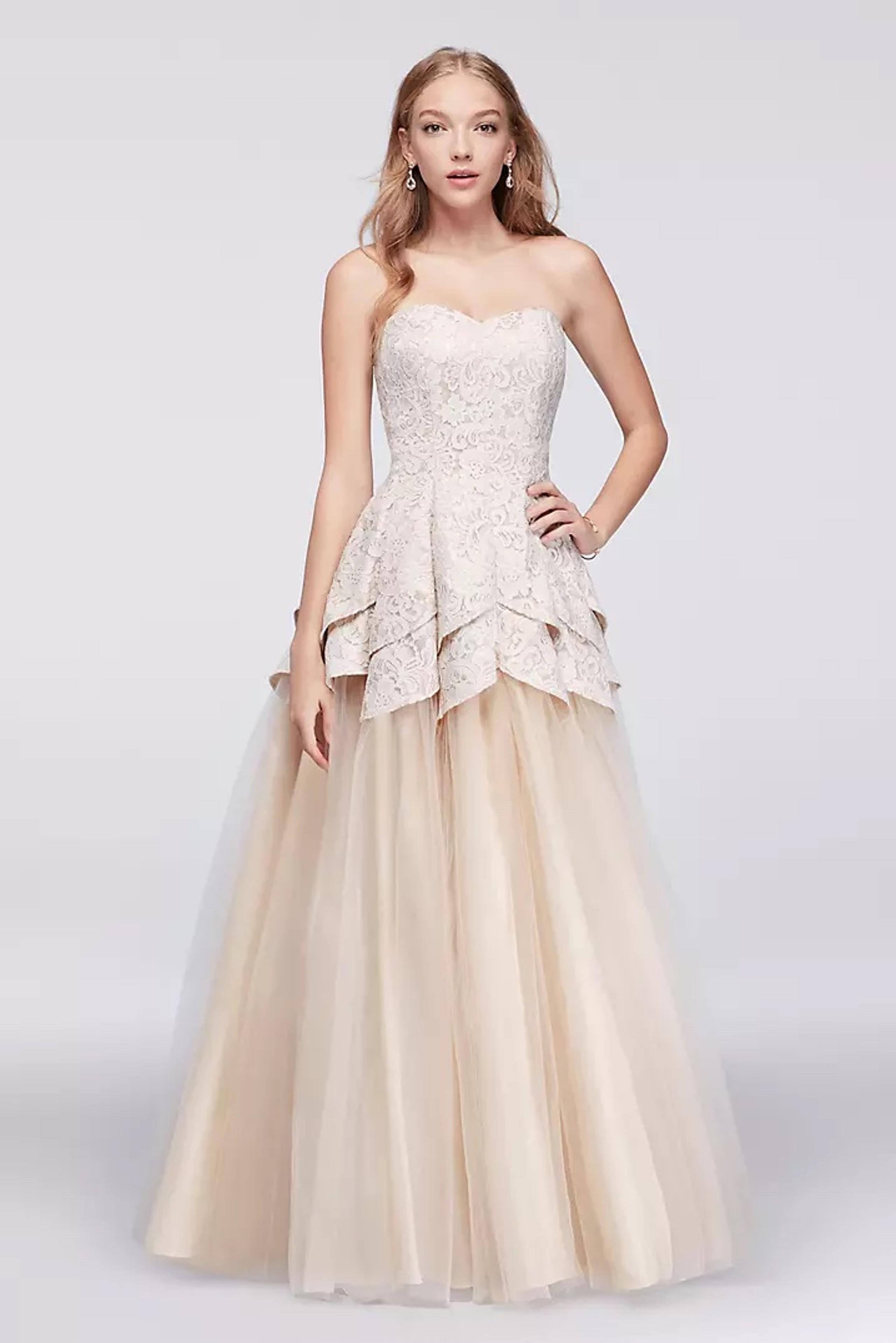 Masquerade Lace and Tulle Ball Gown with Tulip Bodice 10/11