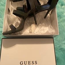 Metallic guess heels