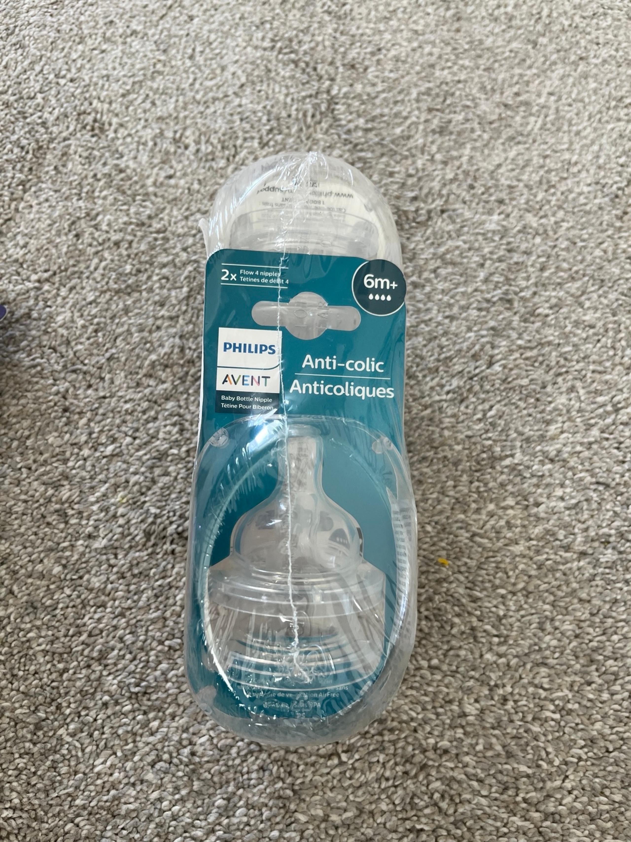 Philips AVENT Anti-Colic Baby Bottle Flow 4 Nipple, 4pk,