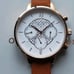 OLIVIA BURTON OB15CG68 WATCH WITH 38mm WHITE & ROSE GOLD CHRONOGRAPH FACE.