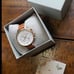 OLIVIA BURTON OB15CG68 WATCH WITH 38mm WHITE & ROSE GOLD CHRONOGRAPH FACE.