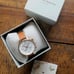 OLIVIA BURTON OB15CG68 WATCH WITH 38mm WHITE & ROSE GOLD CHRONOGRAPH FACE.