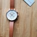 OLIVIA BURTON OB15CG68 WATCH WITH 38mm WHITE & ROSE GOLD CHRONOGRAPH FACE.