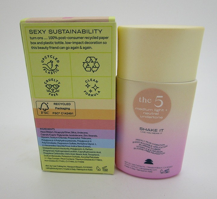 Calliray THE 5 MEDIUM LIGHT + NEUTRAL UNDERTONE Diffusing Tint Clean Foundation
