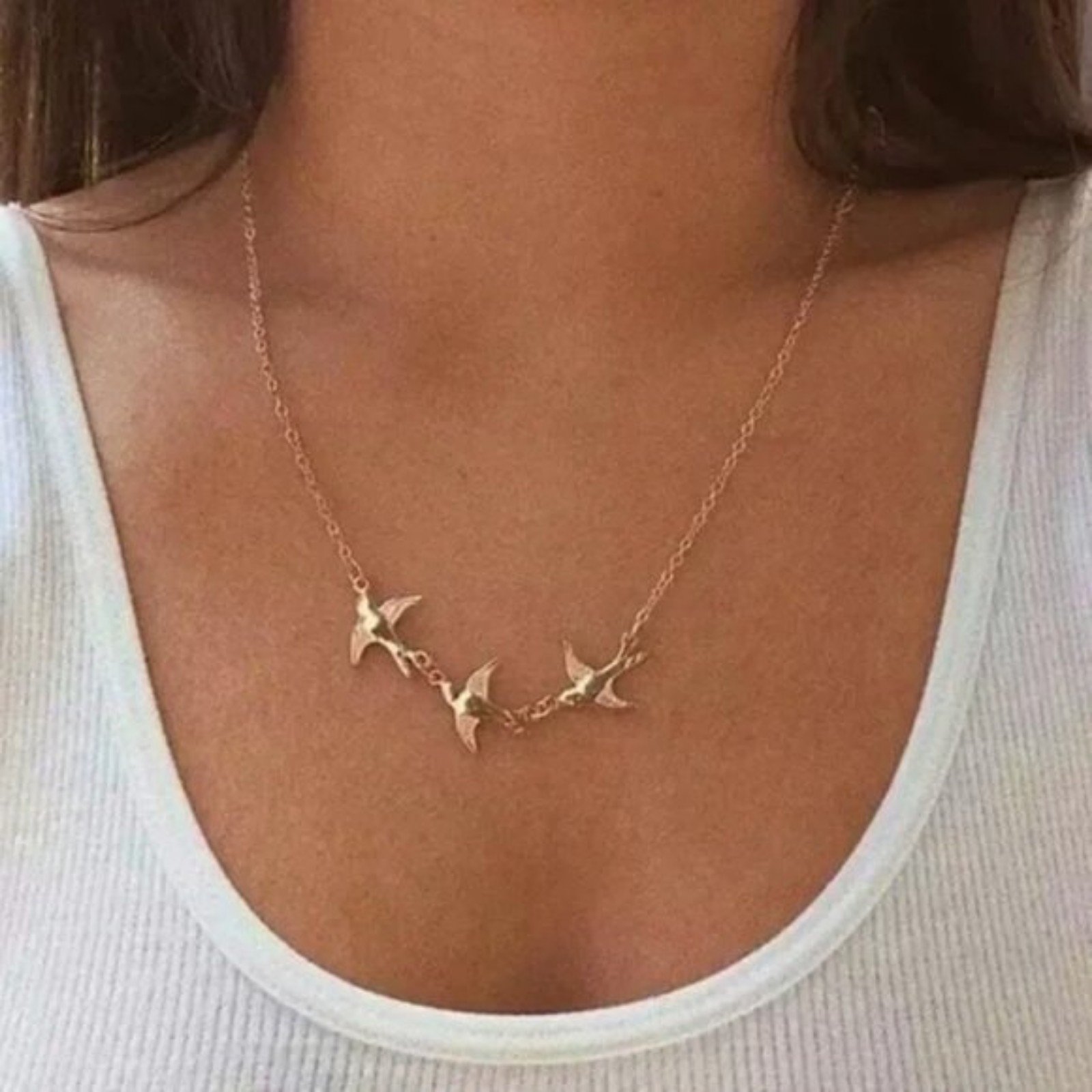 Free People 3 Little Birds Necklace