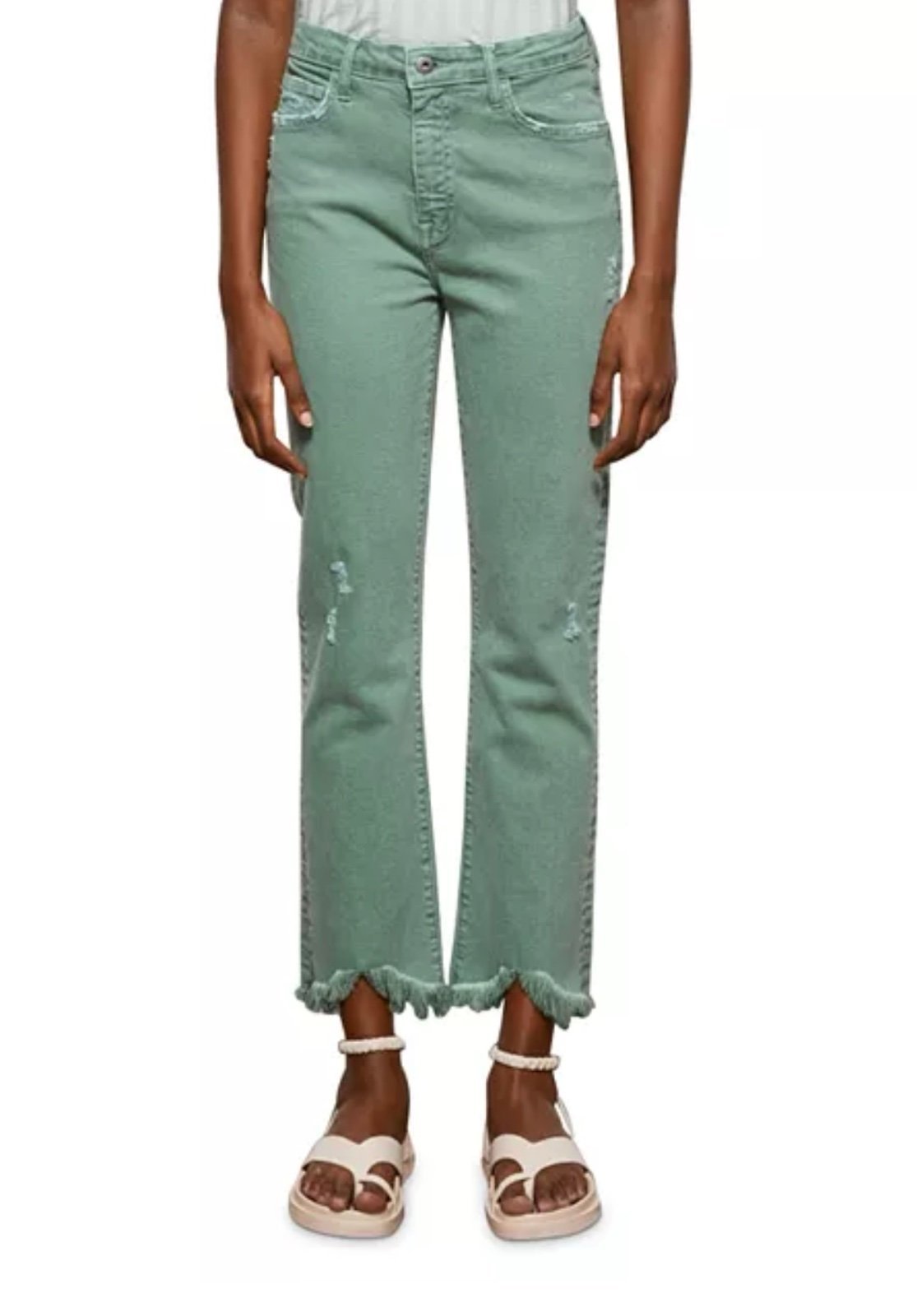 *NWT* Jonathan Simkhai Standard River High Rise Straight Jeans in Jade Size 27