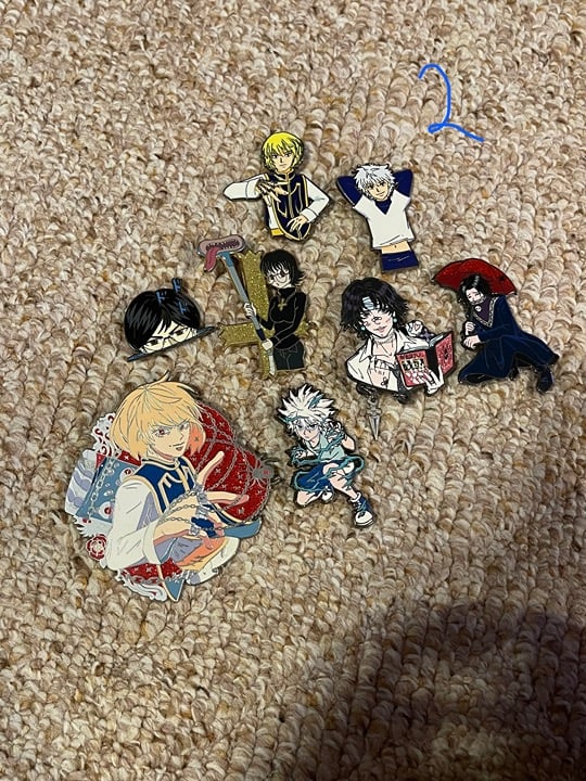 Hunter X Hunter anime pins bundle
