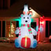7ft Inflatable Polar Bear w/ Penguin Gift Box Christmas Decoration