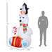 7ft Inflatable Polar Bear w/ Penguin Gift Box Christmas Decoration
