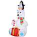 7ft Inflatable Polar Bear w/ Penguin Gift Box Christmas Decoration