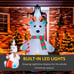 7ft Inflatable Polar Bear w/ Penguin Gift Box Christmas Decoration