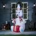 7ft Inflatable Polar Bear w/ Penguin Gift Box Christmas Decoration