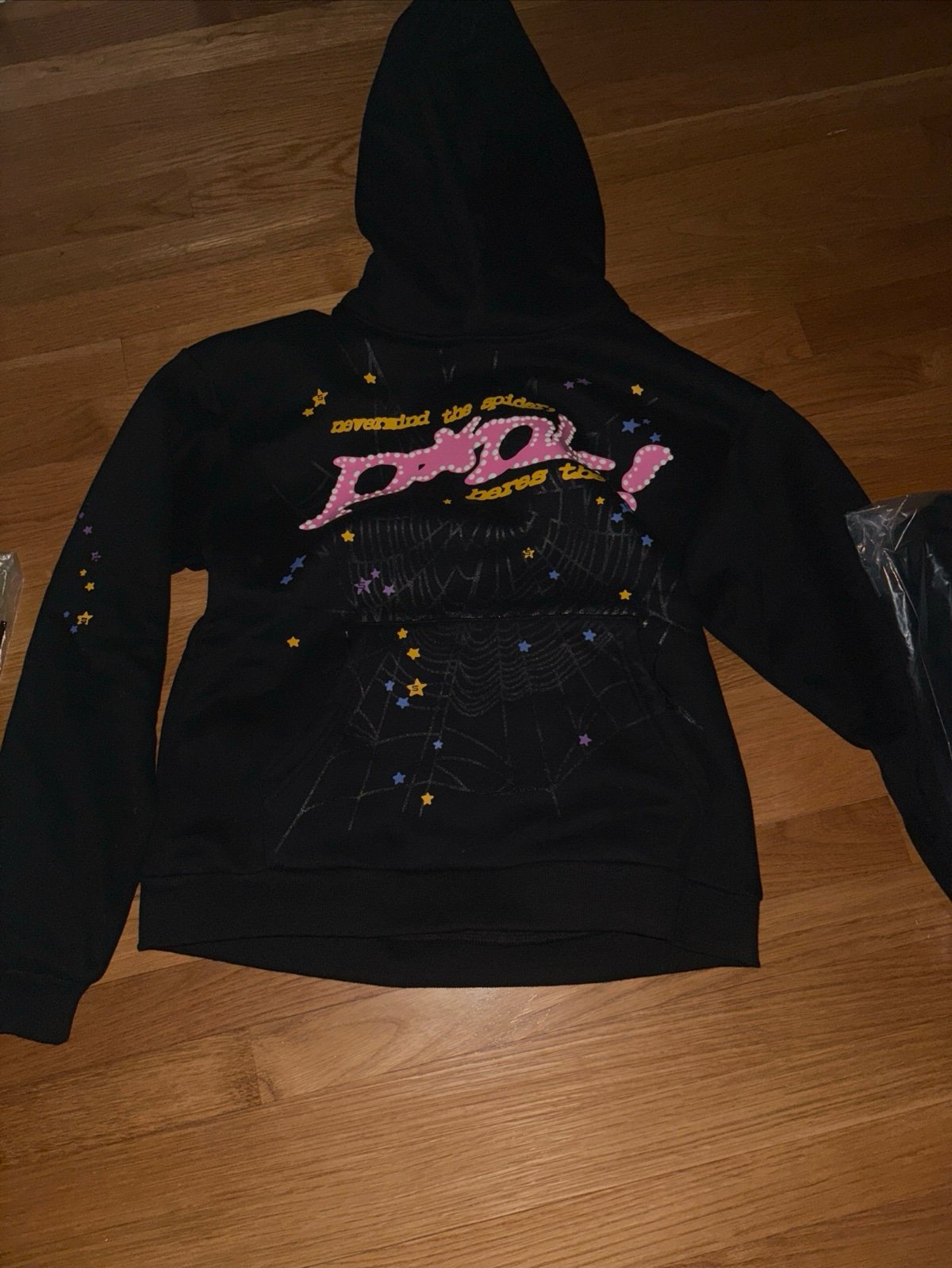 Sp5der hoodie Black Pink size small