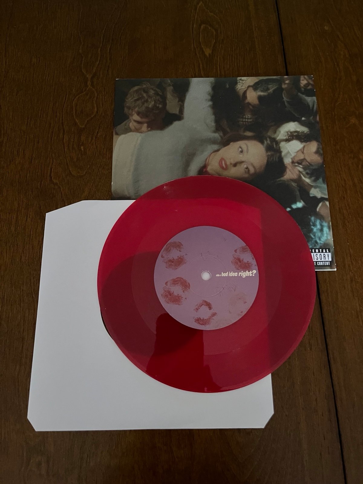 Olivia Rodrigo bad idea right red vinyl