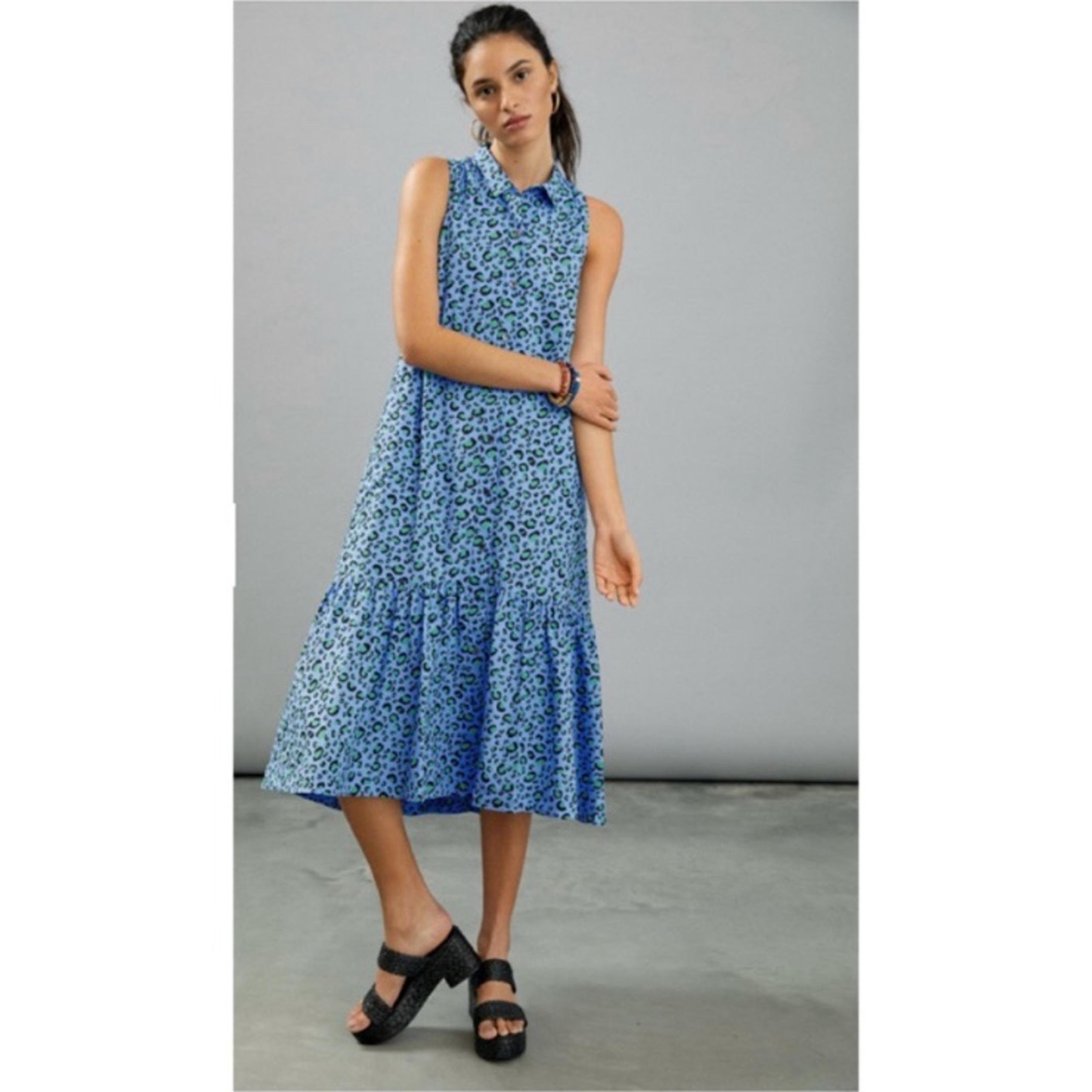 Anthropologie Maeve Paola Leopard Dress Plus Size
3XL Blue Green Black Cotton