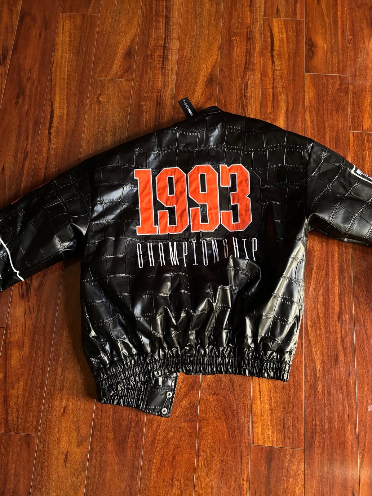 Black 1993 Championship Bomber Jacket