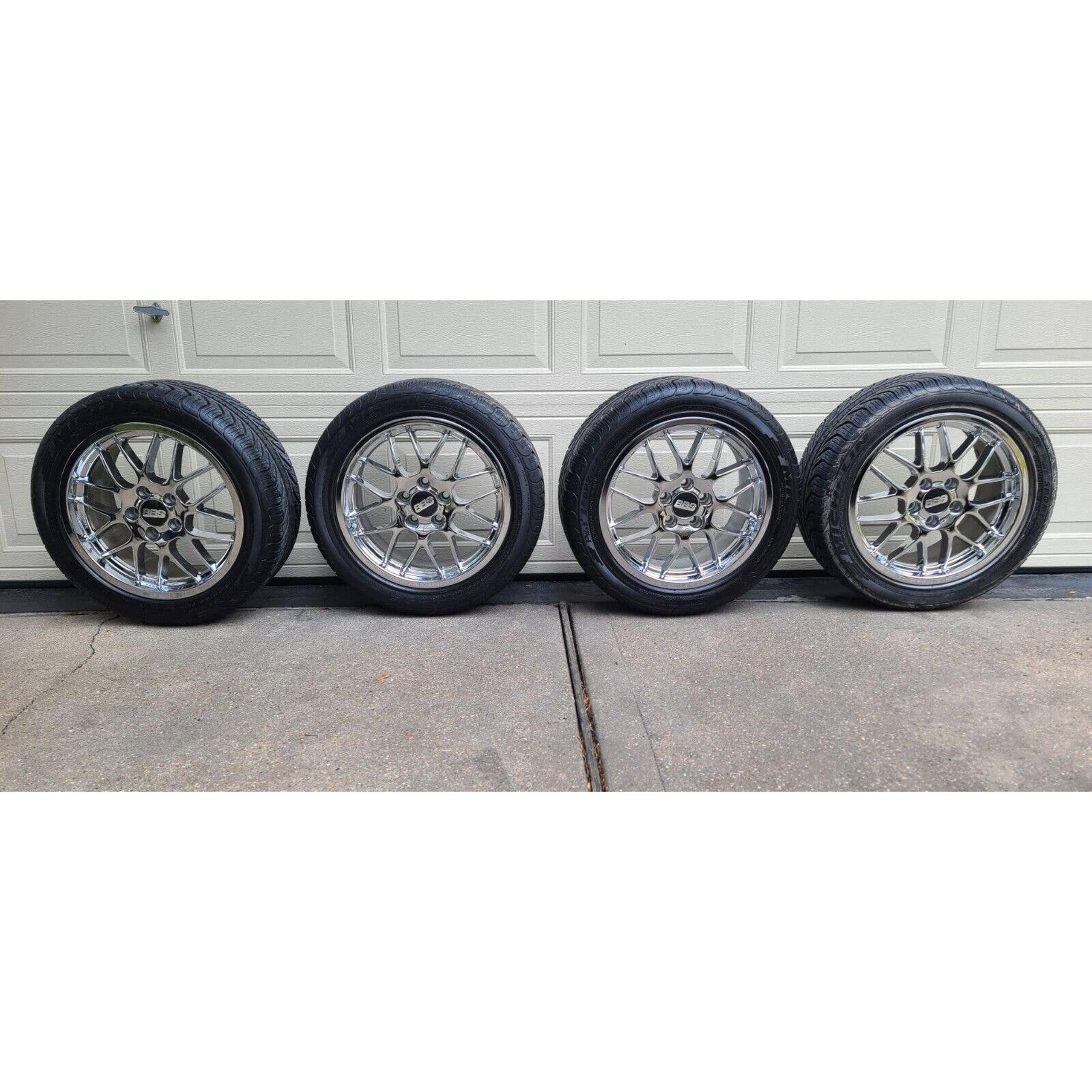 17” BBS Chrome Wheels w/ Michelin Pilot Sport 225 / 50 rz17. - No Scratches.