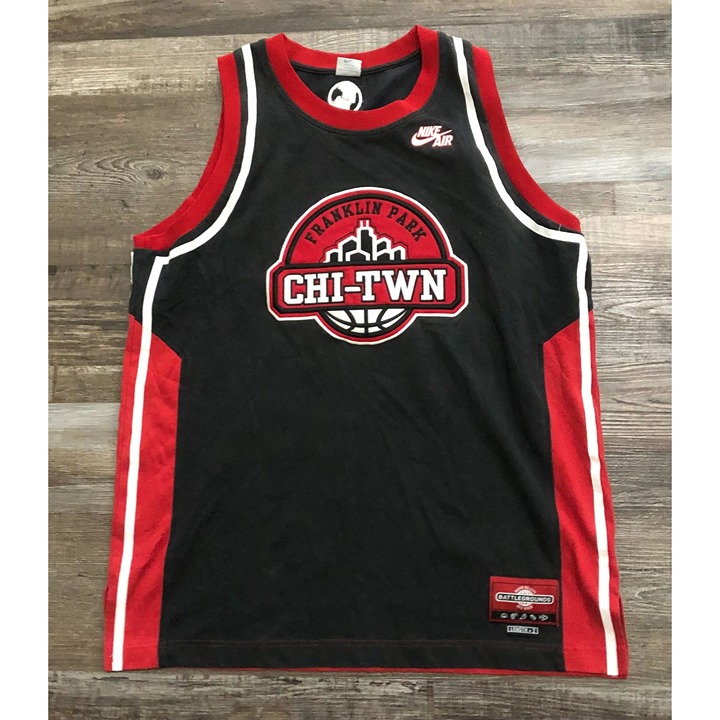 Nike Air Battlegrounds Franklin Park Chi-Town #12 basketball Jersey Mens Large