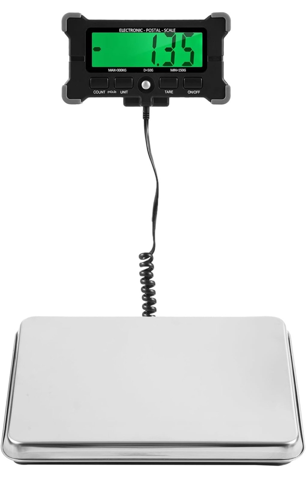 660lbs/300kg Electronic Postal Scale, 50g/0.1lb Precision, LCD Display