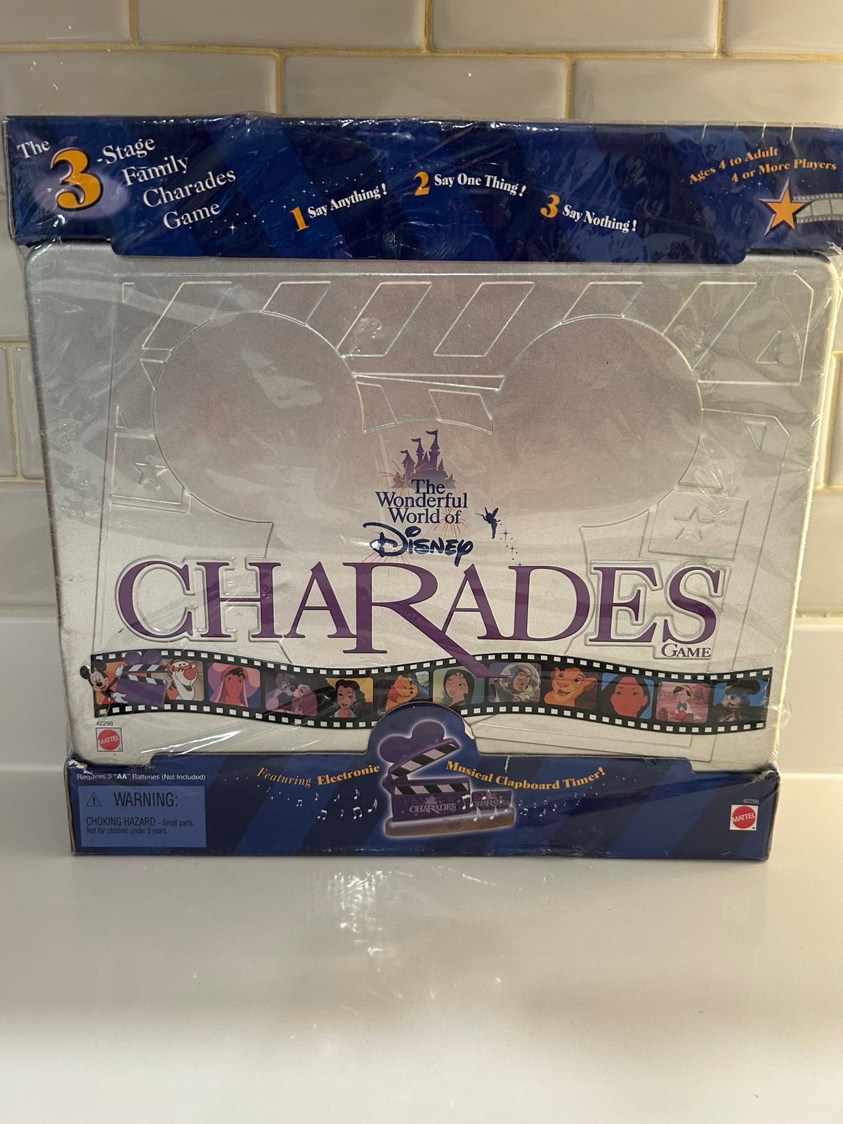 Mattel Wonderful World of Disney Charades Game Metal Tin 1999 Brand New Sealed