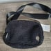 Lululemon, New, Black Everywhere Fleece Gold Tone Hardware 1L Belt Bag