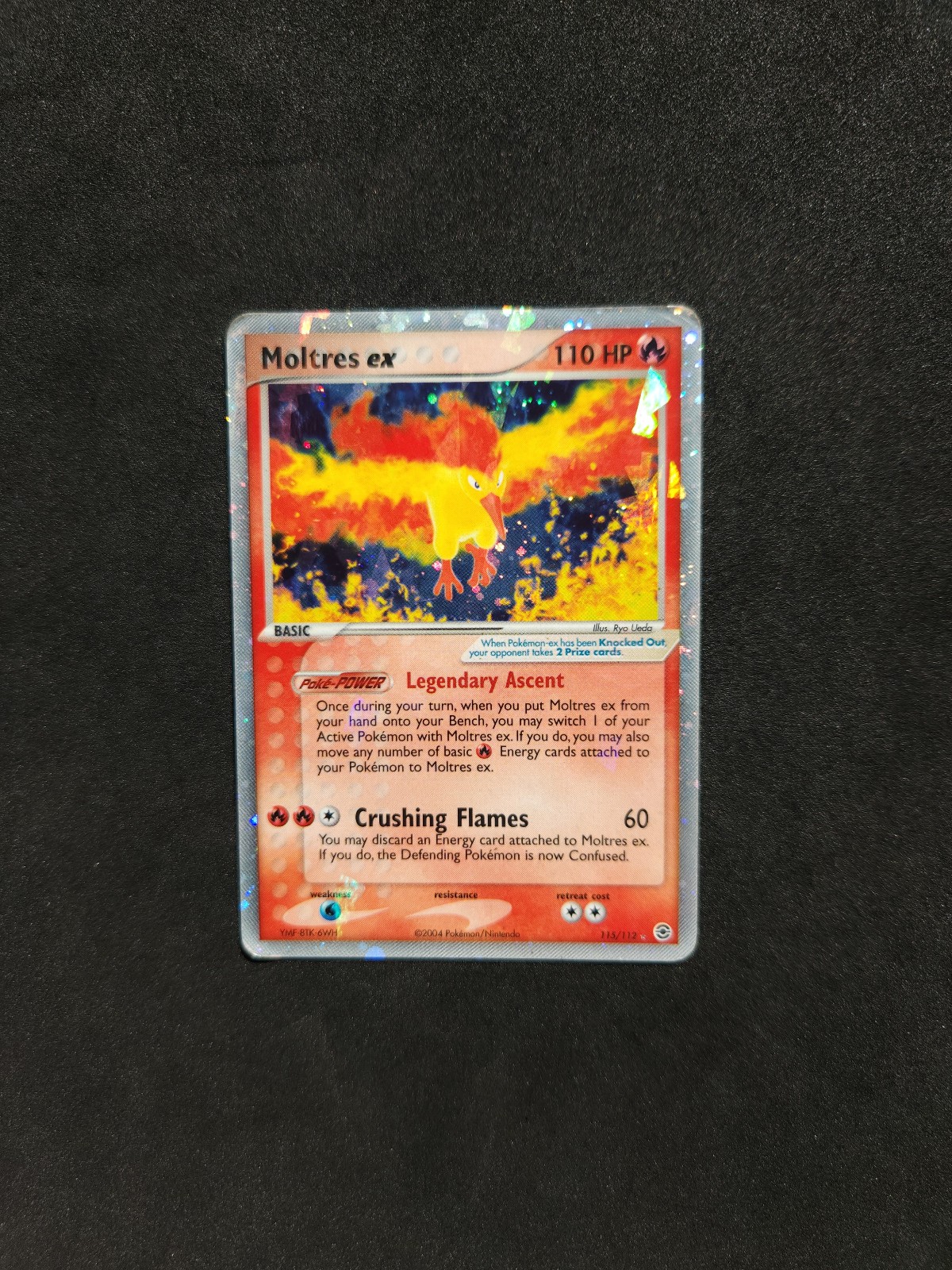Moltres ex 115/112 holofoil pokemon card