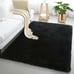 4x6 Black Fluffy Shag Rug for Bedroom, Machine Washable Soft Shaggy Fuzzy Rug