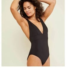 Andie Swim The Sardinia One Piece Swimsuit in Black Size Medium NWT