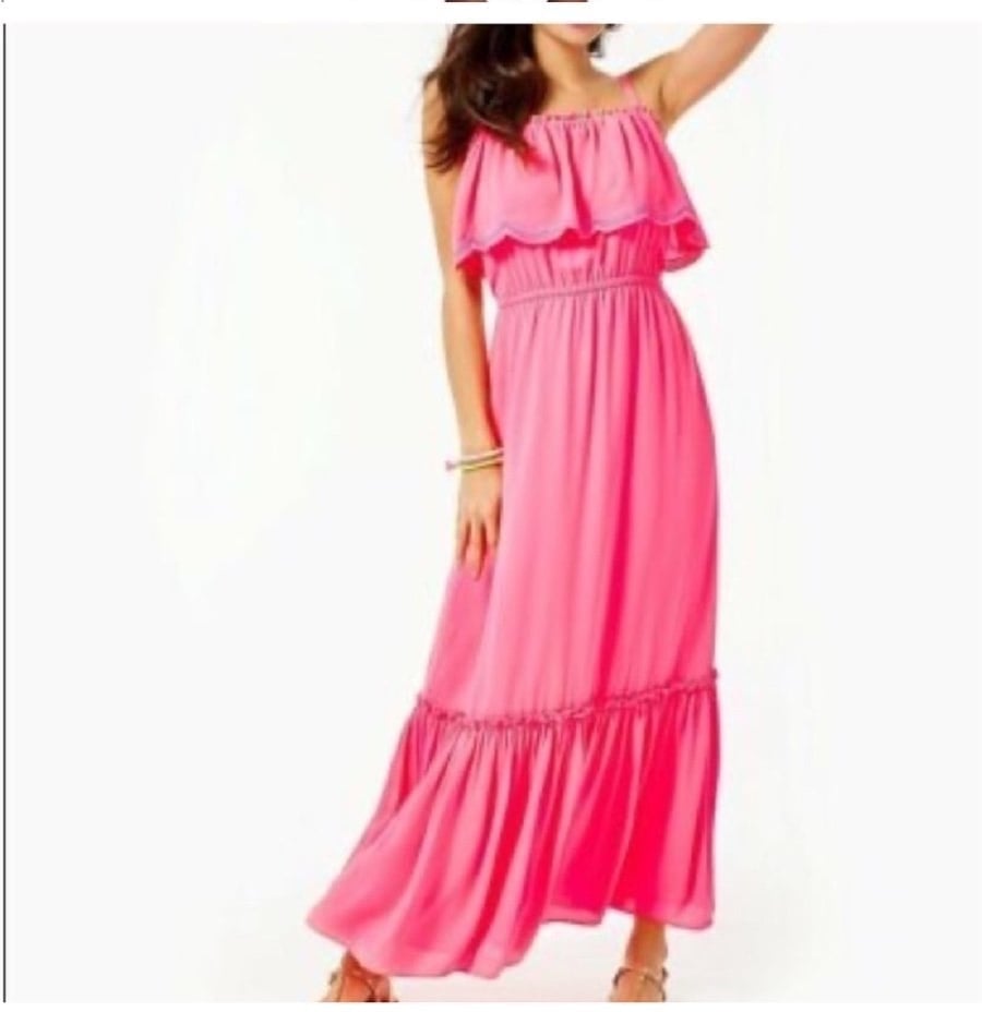 EUC Lilly Pulitzer Aida Maxi size XL Love Potion Pink