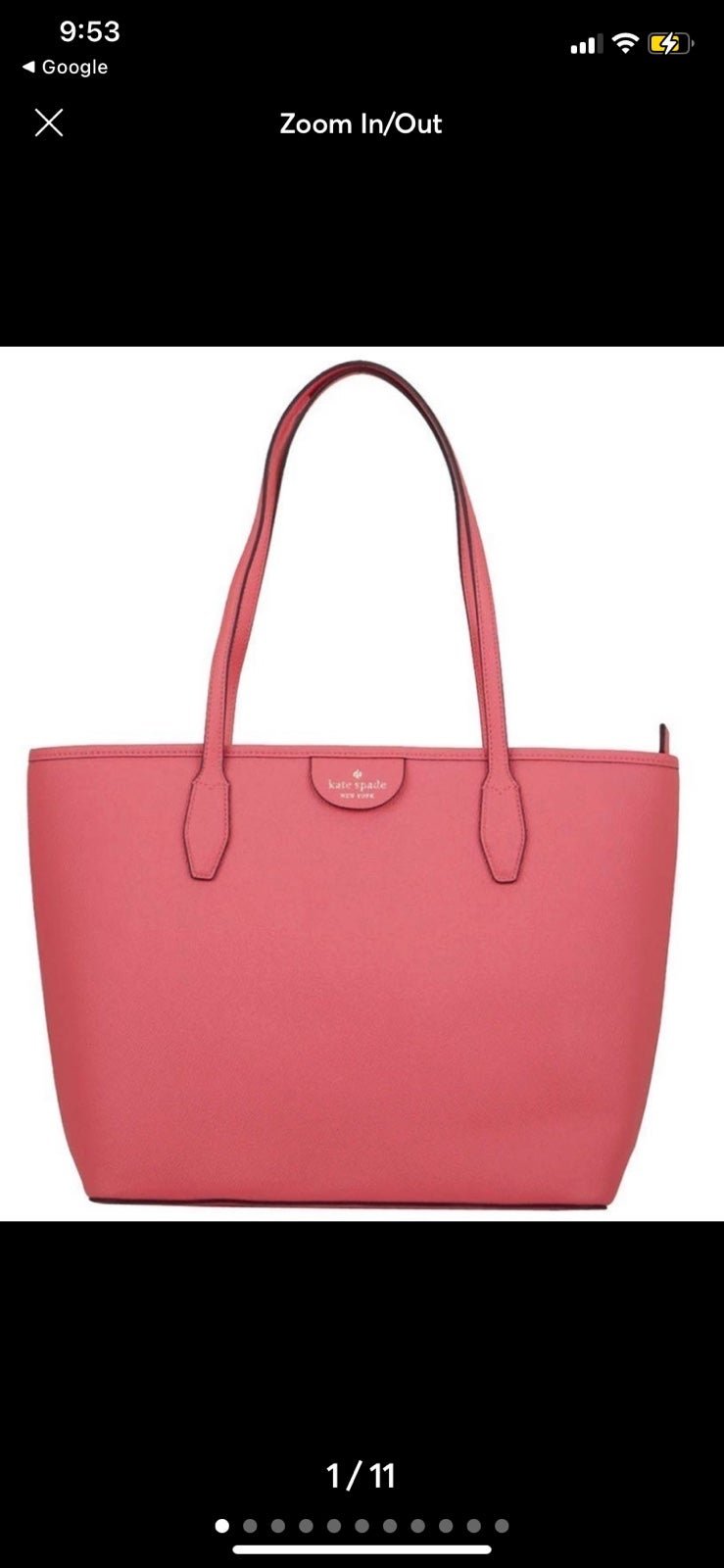 NWT! Kate Spade Ripe Papaya Textured Leather Tote