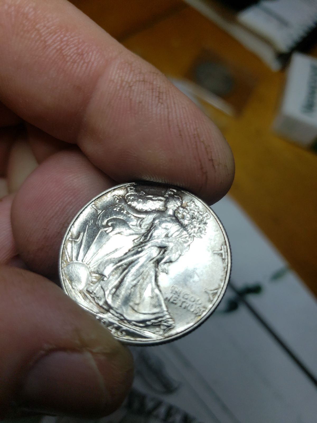 1943 Silver Walking Liberty AU
