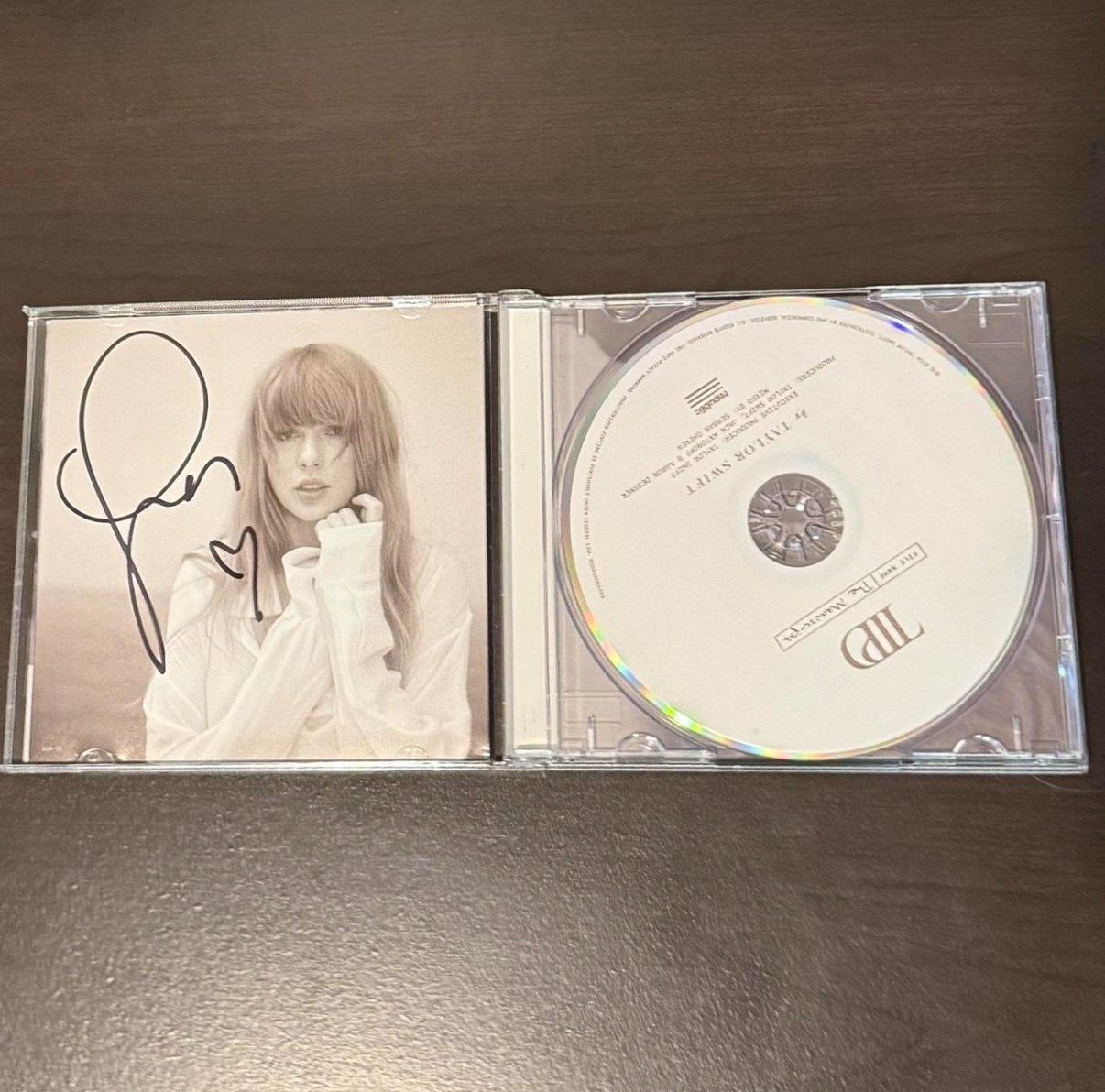 Taylor Swift TTPD CD with signed insert (heart signature)