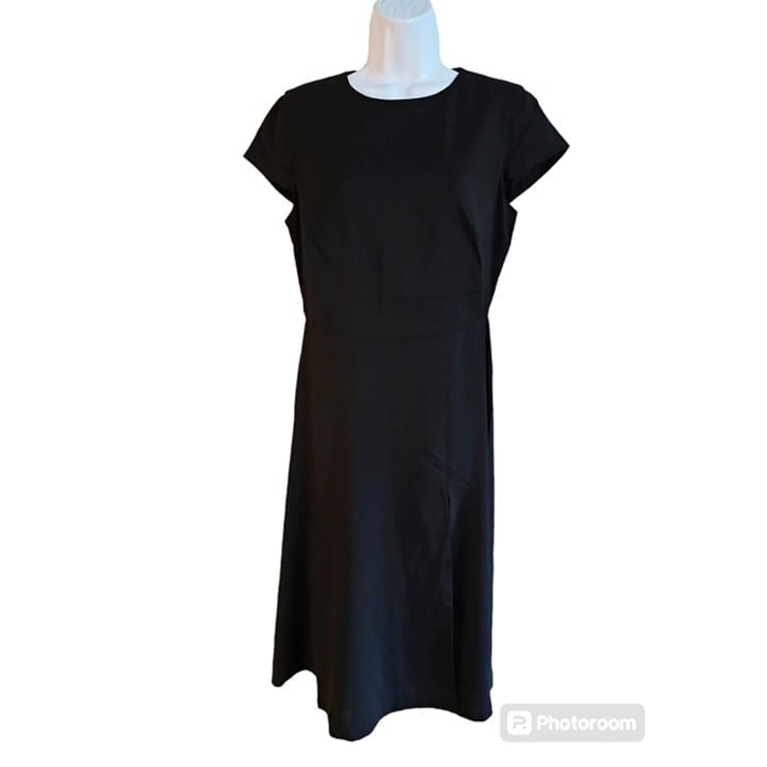 Alexia Admor Women Black Midi Dress Size 8 Black Cocktail Event Formal Career