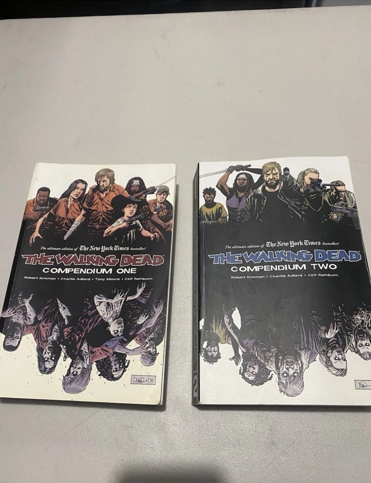The Walking Dead Compendium One & Two (2 Graphic Novels) by Kirkman SOFTCOVER