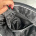 Michael Kors Gray & Black Tote Bag With Zipper & Logo Design