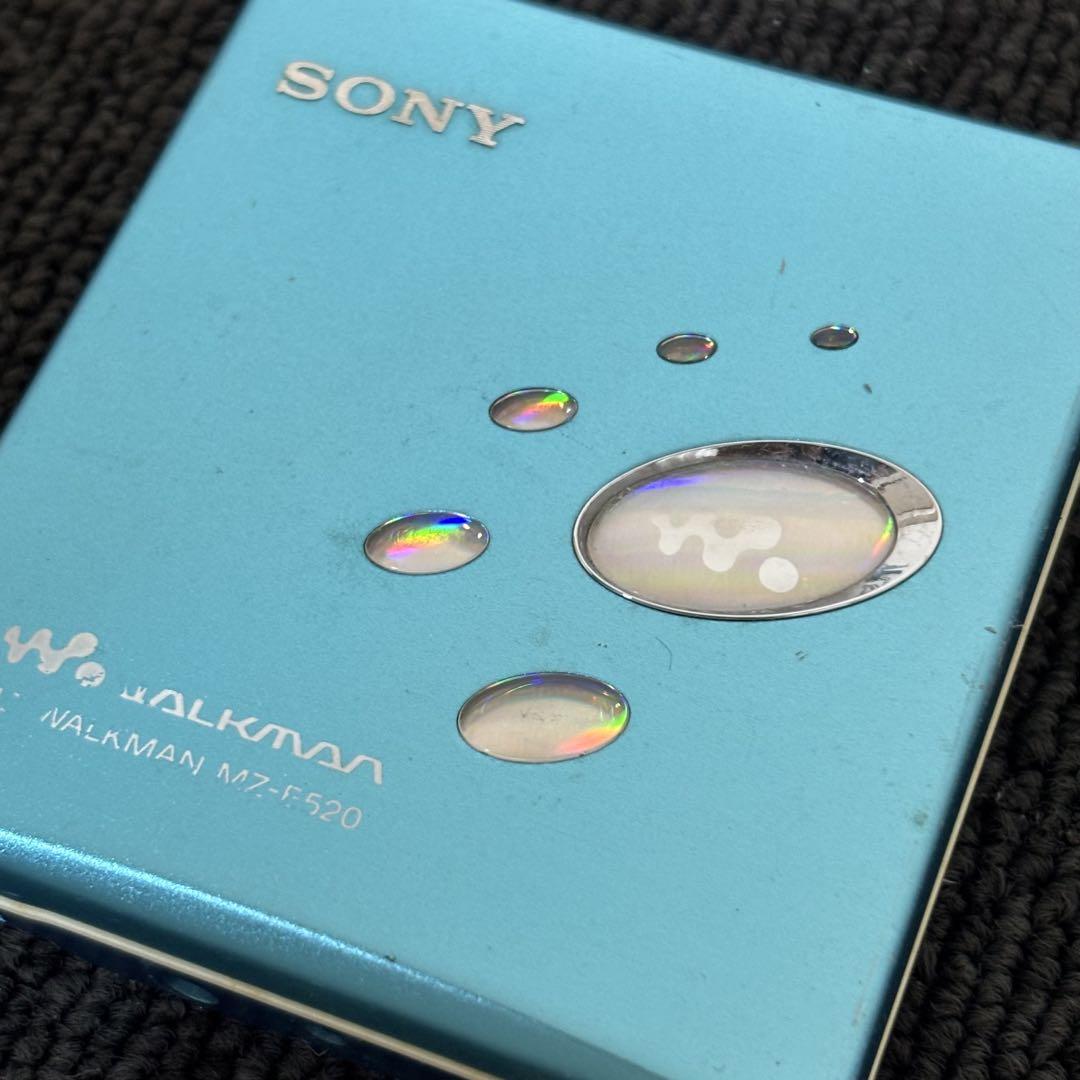 ●SONY MD WALKMAN MZ-E520 青 動作品 SONY MZ-E520 MD WALKMAN, Sony MD Walkman, Blue