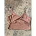Athleta Womens Pink Karma Powervita Rib Twist Sleeveless Cropped Tank Top Large
