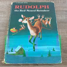 1982 Rudolph the Red-Nosed Reindeer- A Big Golden Book (Large)