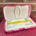 Handmade Designer Inspired Baby Wipe Travel Case Fuchsia Pink/Khaki