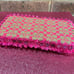Handmade Designer Inspired Baby Wipe Travel Case Fuchsia Pink/Khaki