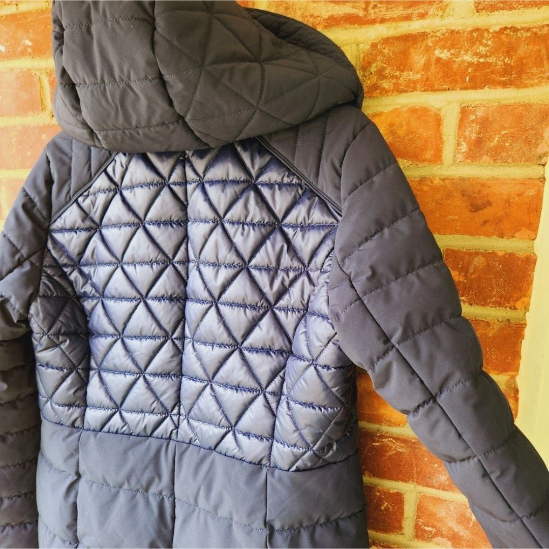 Blue puffer jacket Large detachable Hood Marc New York Large - detail