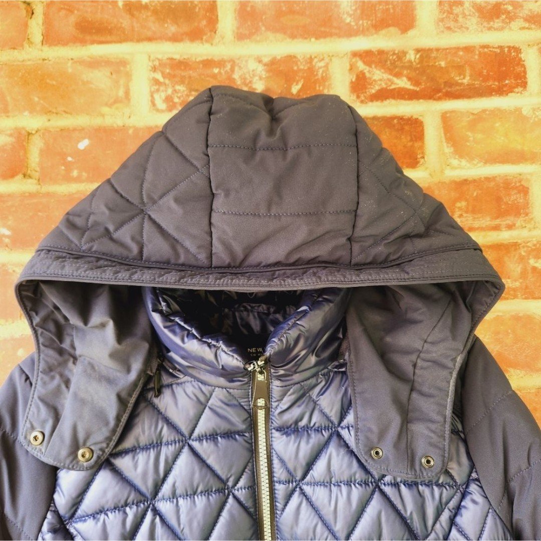 Blue puffer jacket Large detachable Hood Marc New York Large - detail