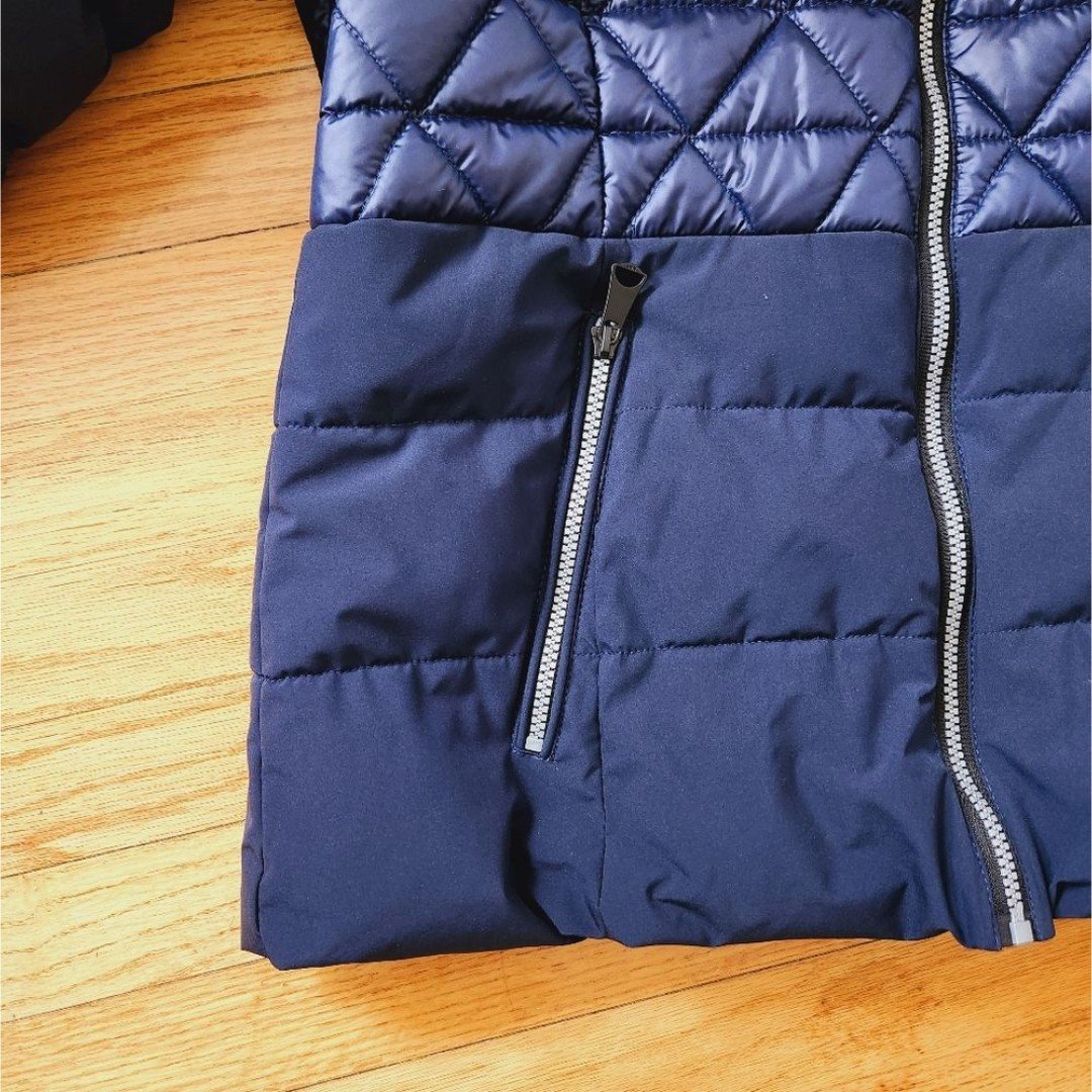 Blue puffer jacket Large detachable Hood Marc New York Large - detail